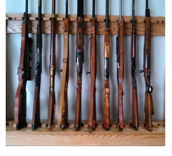 Oak Vertical Gun Storage by Gun Racks For Less