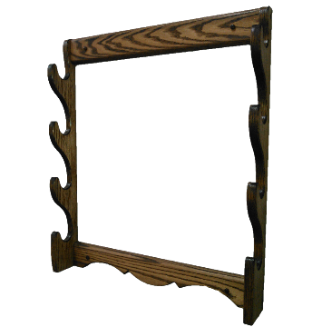 Oak Wooden Gun Rack 4 Place Rifle Shotgun Wall Mount Display – Gun ...