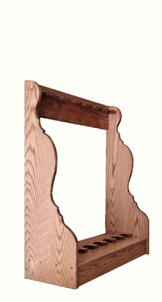Oak Wooden Vertical Gun Rack 7 Place Long Gun Display – Gun Racks For Less