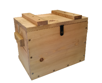 Rustic Wooden Ammo Box - Cartridge Gun Accessories Storage Crate - Quail Powder Label