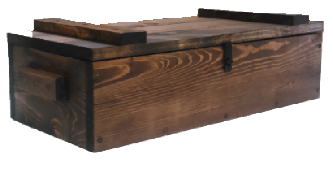 Rustic Wooden Ammo Box - Tactical Gun Accessories Storage Crate