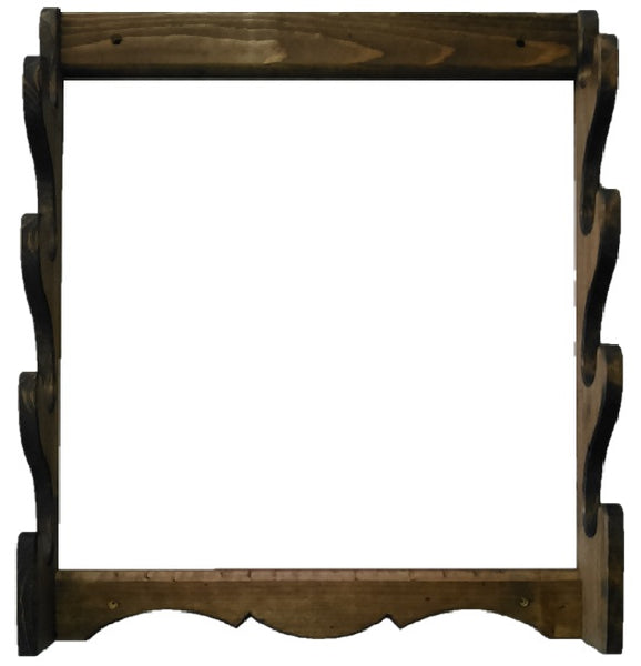 Rustic Pine Wooden Gun Rack 4 Place Rifle Shotgun Wall Mount Display ...