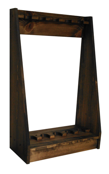 Rustic Pine Wooden Vertical Gun Rack 6 Place Long Gun Display – Gun ...