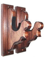 Walnut Wooden Gun Rack Hangers Rifle Shotgun Sword Fancy Wall Display ...