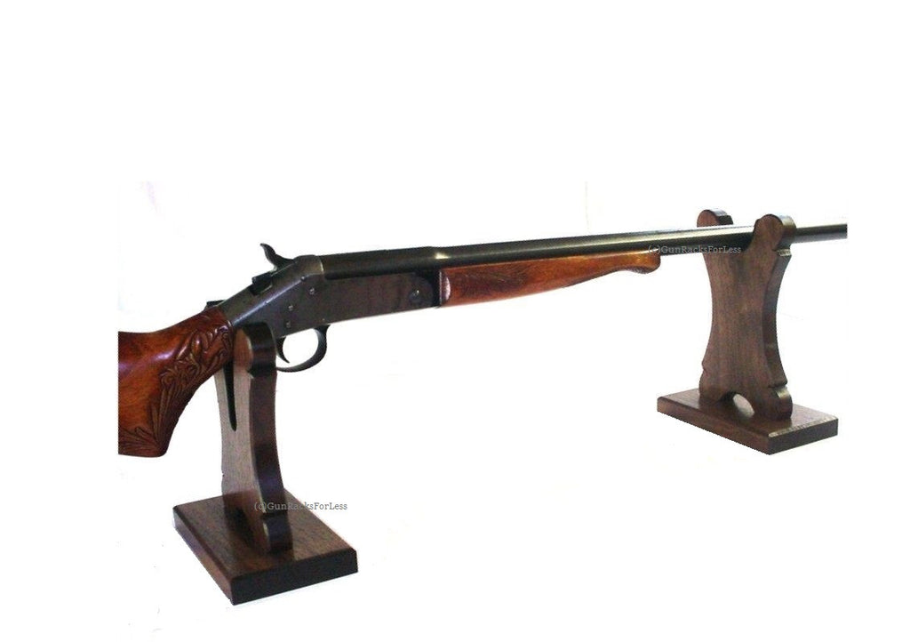Gun Rack Table Table Display Racks Gun Storage Oak Wood Gun Rack Stand Presentation ...